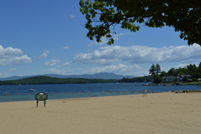 Weirs Beach, NH - Beach and Sign